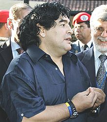 Maradona after gaining weight, March 2005