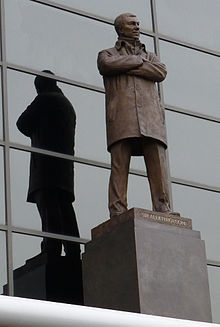 Sir Alex Ferguson statue installed at Old Trafford on 23 November 2012.