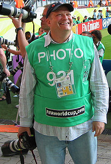 Carey at the World Cup Fest in Kaiserslautern, Germany in June 2006 while filming Drew Carey's Sporting Adventures