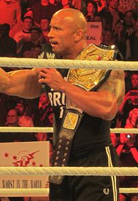 The Rock as WWE Champion in 2013 on his 8th reign.