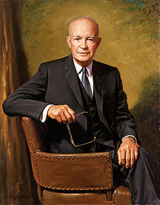 Official White House portrait of Dwight D. Eisenhower.