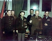 Eisenhower and the Allied Commanders at Rheims Surrender