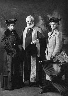 Bell, an alumnus of the University of Edinburgh, Scotland, receiving an honorary Doctor of Laws degree (LL.D.) at the university in 1906.