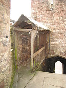 Covered walkway leading to Edward II's supposed cell within Berkeley Castle
