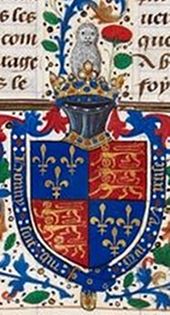Coat of arms of King Edward IV, from one of his manuscripts