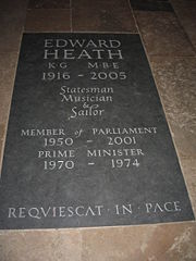 Heath's monument in Salisbury Cathedral.