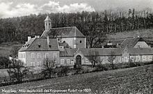 Photograph of the imperial hunting lodge at Mayerling, in which her son Crown Prince Rudolf committed suicide in 1889