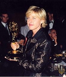 Ellen DeGeneres at the Emmy Awards, 1997