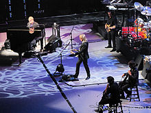 The Elton John Band March 15, 2012 Left to Right: John, Johnstone, Birch, and (not pictured, right), Olsson and Cooper.