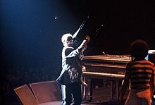Elton John performing live in 1975