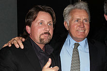 Estevez (left) with father Martin Sheen at the BFI premiere of his film The Way in London February 2011.