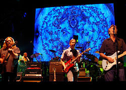 Clapton performing with The Allman Brothers Band at the Beacon Theatre, New York City
