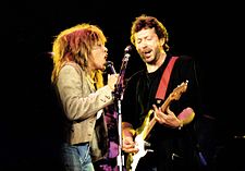 Tina Turner and Eric Clapton at Wembley Arena, 18 June 1987