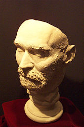 Alfred Nobel's death mask, at Bjorkborn, Nobel's residence in Karlskoga, Sweden.