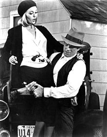 with Warren Beatty in Bonnie and Clyde (1967)