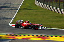 Massa driving at Ferrari's home race – the Italian Grand Prix.
