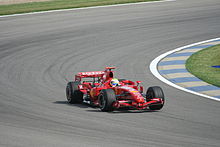 Massa driving for Ferrari at the 2007 United States Grand Prix