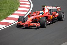 Massa driving for Ferrari at the 2008 Canadian Grand Prix