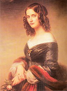 Mendelssohn's wife Cécile (1846) by Eduard Magnus