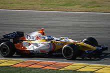 Alonso testing for Renault in January 2008