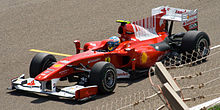 Alonso in his first race for Ferrari at the 2010 Bahrain Grand Prix, where he won the race