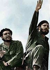Che Guevara (left) and Castro, photographed by Alberto Korda in 1961.