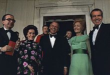 Frank Sinatra, with Giulio Andreotti (left), President Richard Nixon and First Lady Pat Nixon at the White House, 1973