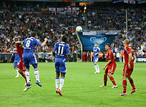 Lampard and Drogba in the final of the Champions League