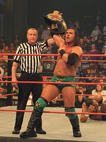 Kazarian after winning the TNA X Division Championship at Genesis in January 2011.