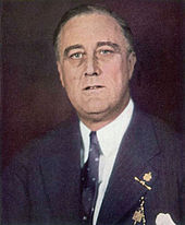 Color photo of Roosevelt as the Man of the Year of TIME Magazine, January 1933