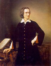 Franz Liszt, portrait by Miklós Barabás, a Hungarian painter, 1847