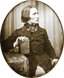 Liszt in 1843, at the height of his career