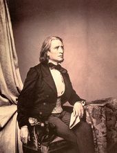 Liszt in 1858 by Franz Hanfstaengl