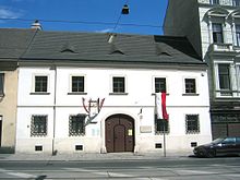 The house in which Schubert was born, today Nussdorfer Strasse 54, in the ninth district of Vienna.