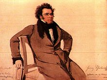 Schubert in 1825 (watercolor by Wilhelm August Rieder)