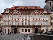 Kinsky Palace where Kafka attended gymnasium and his father owned a shop