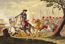 Frederick narrowly avoids capture by Cossacks at Kunersdorf, 1759