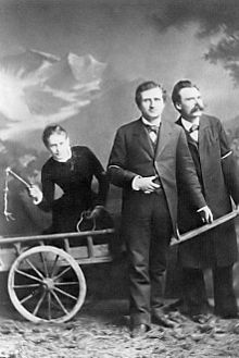 Lou Salomé, Paul Rée and Nietzsche, 1882.