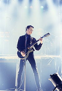 Numan performing in February 1980.