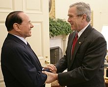 Bush with Italian Prime Minister Silvio Berlusconi in 2005.