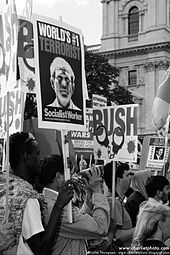 Anti-war demonstration against a visit by George W. Bush to London in 2008