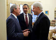 Bush, Obama, and Clinton, January 2010