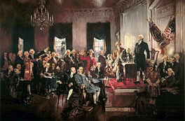 Washington at the Signing of the United States Constitution, September 17, 1787, by Howard Chandler Christy, 1940.