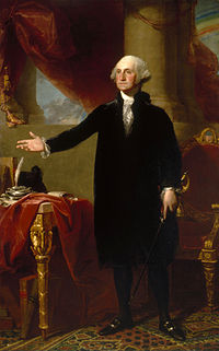 Lansdowne portrait of George Washington painted by Gilbert Stuart in 1796