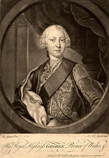 Mezzotint of George as Prince of Wales in 1751, after a painting by David Lüders