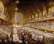 The coronation banquet for George IV was held at Westminster Hall on 19 July 1821.