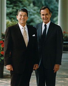Bush with President Ronald Reagan