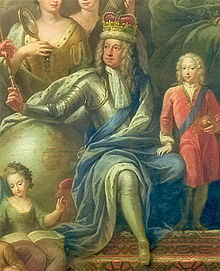 George surrounded by his family, in a painting by James Thornhill.