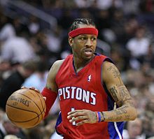 Iverson, as a member of the Pistons.