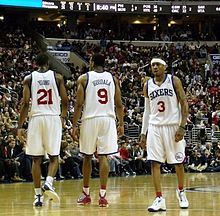 Iverson in December 2009, after his return to the 76ers.